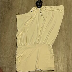 Symphony Cream One-Shoulder Dress